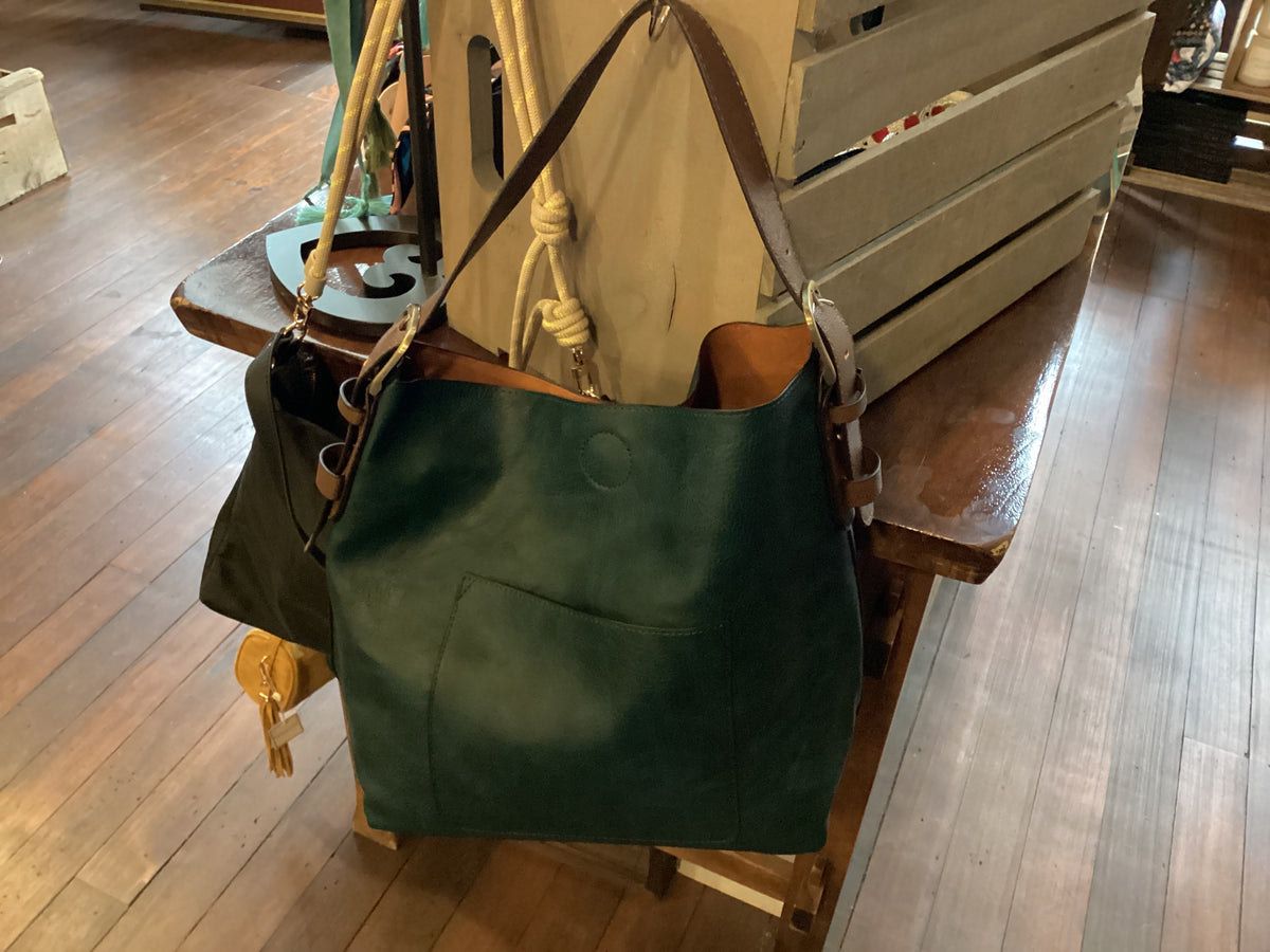 Vivid Deep Teal Hobo Coffee Handle Handbag
