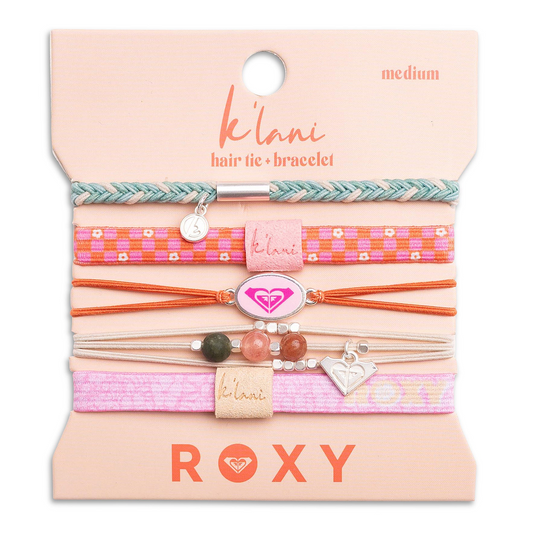 K’lani hair tie + bracelet | Pink Tropics
