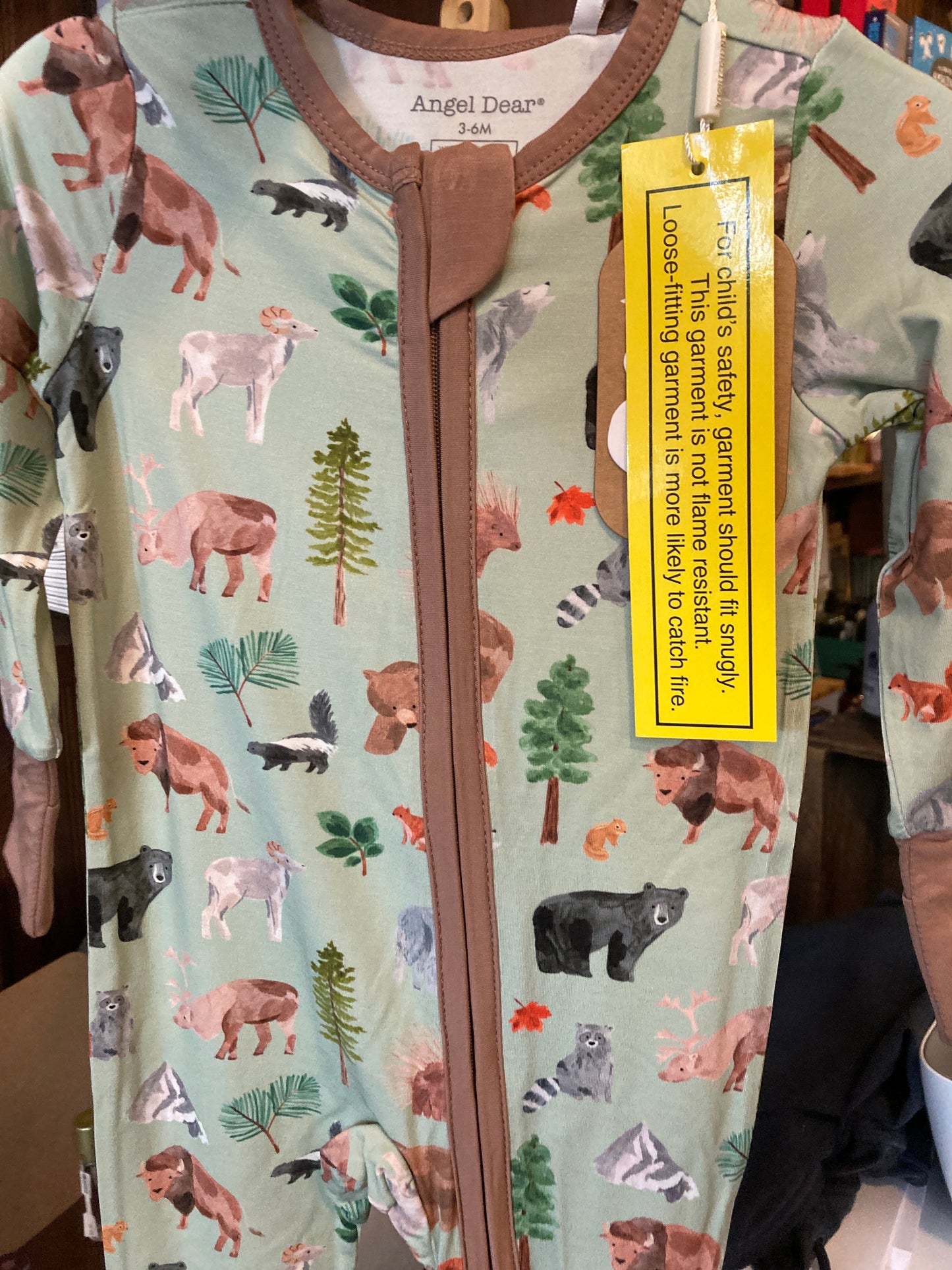 American Woodland Animals 2-way Zipper Romper