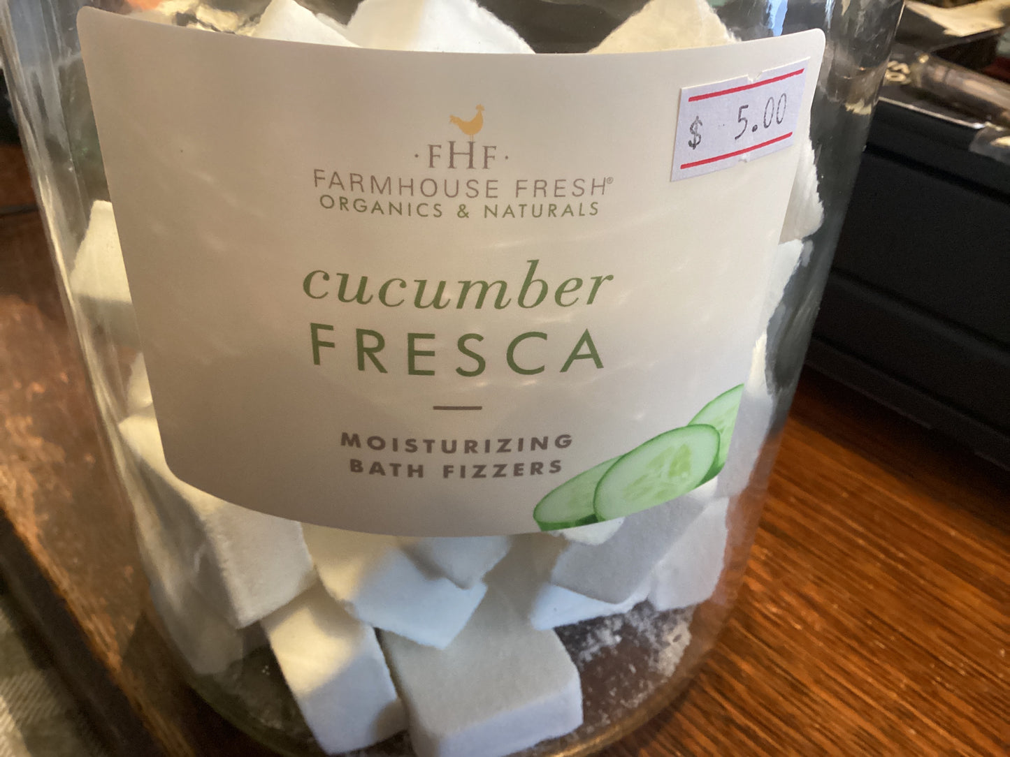 Cucumber Fresca Moisturizing Bath Fizzers (Square)