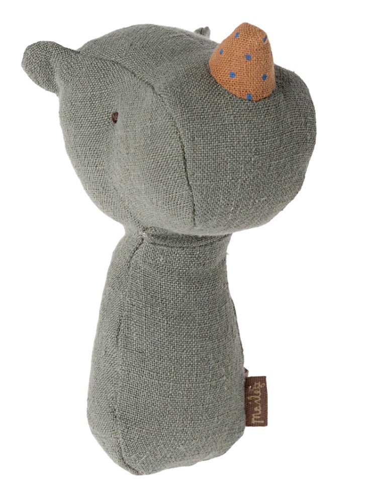 Lullaby Friends Rhino Rattle | Pine