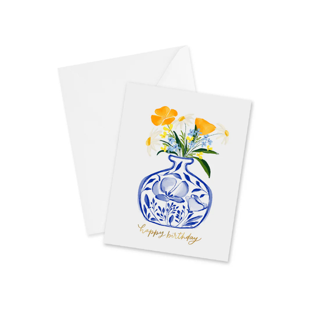 Happy BIrthday Ginger Jar-Notecard