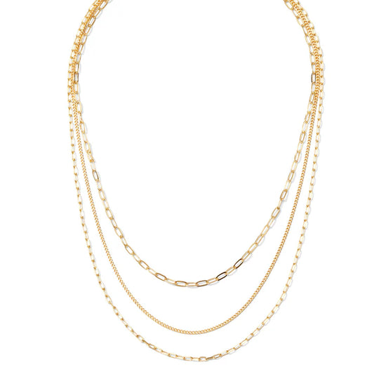 Triple Layer Delicate Chain Necklace
