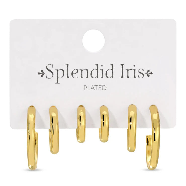 Graduating Textured Hoops