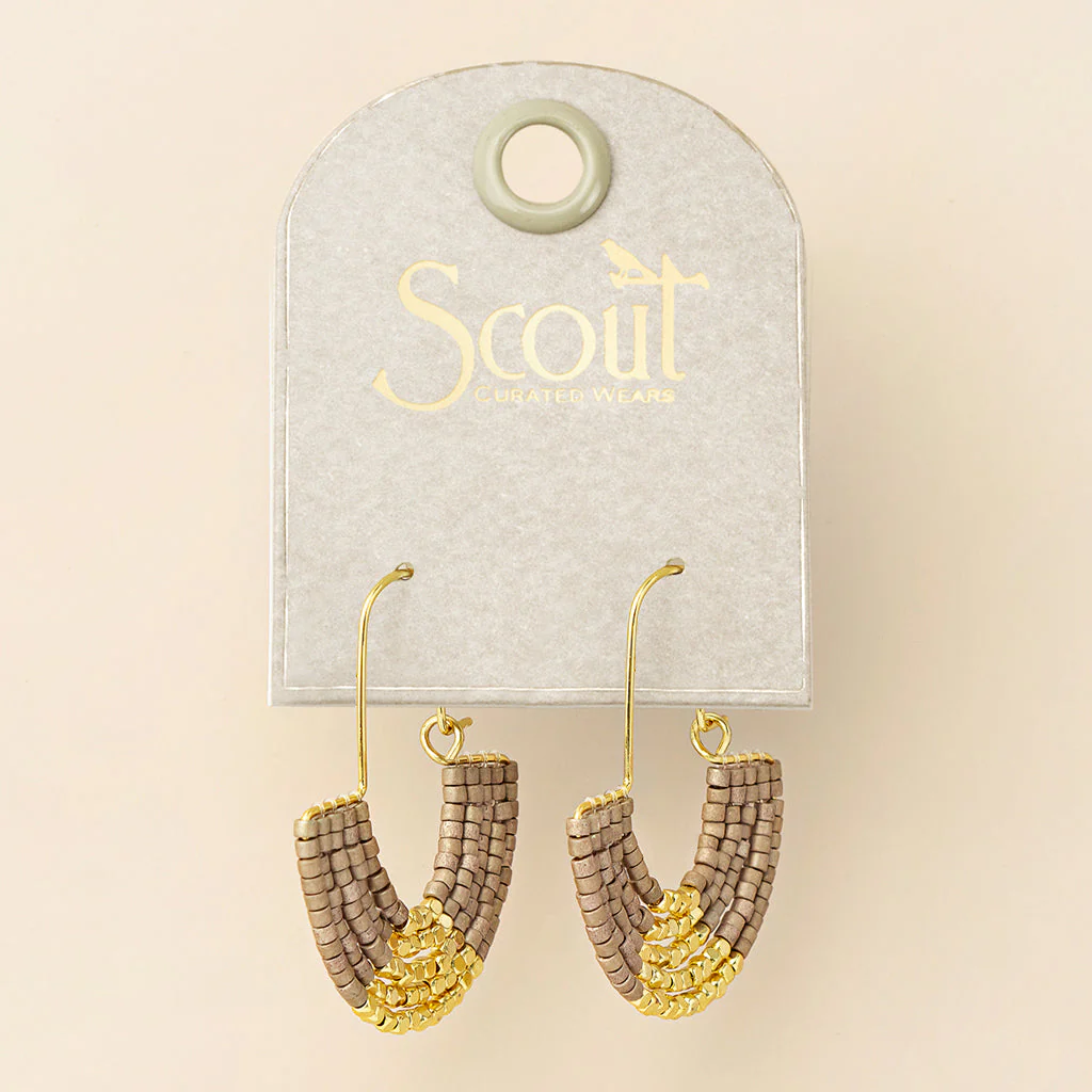 Chromacolor Miyuki U-Hoop Earring