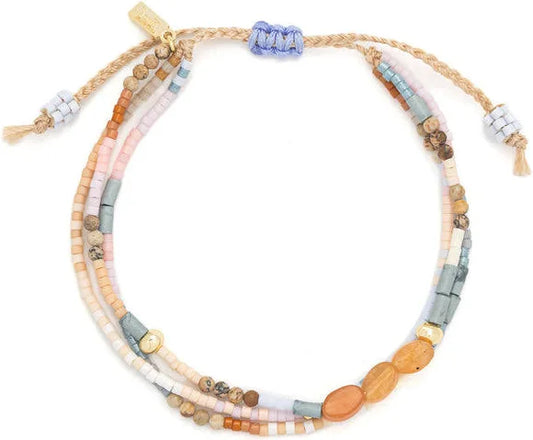 Mixed Media Bracelet - Inspiration/Red Aventurine/Gold