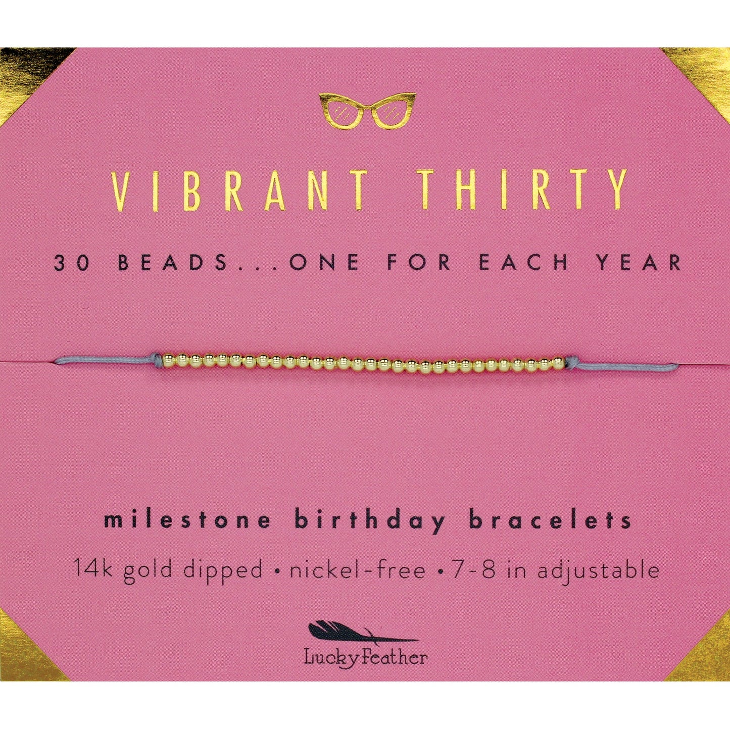 Milestone Birthday Bracelet - Gold - Thirty