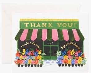 Flower Shop Thank You Card