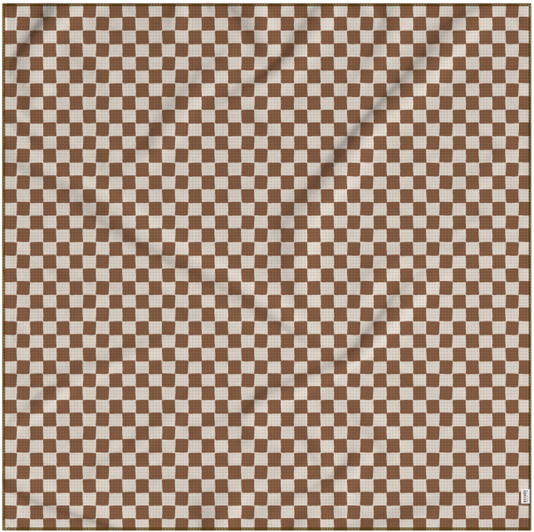 Checkmate Brown Pool Towel