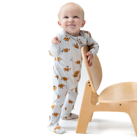 Footballs Playing Football - 2-way Zipper Romper