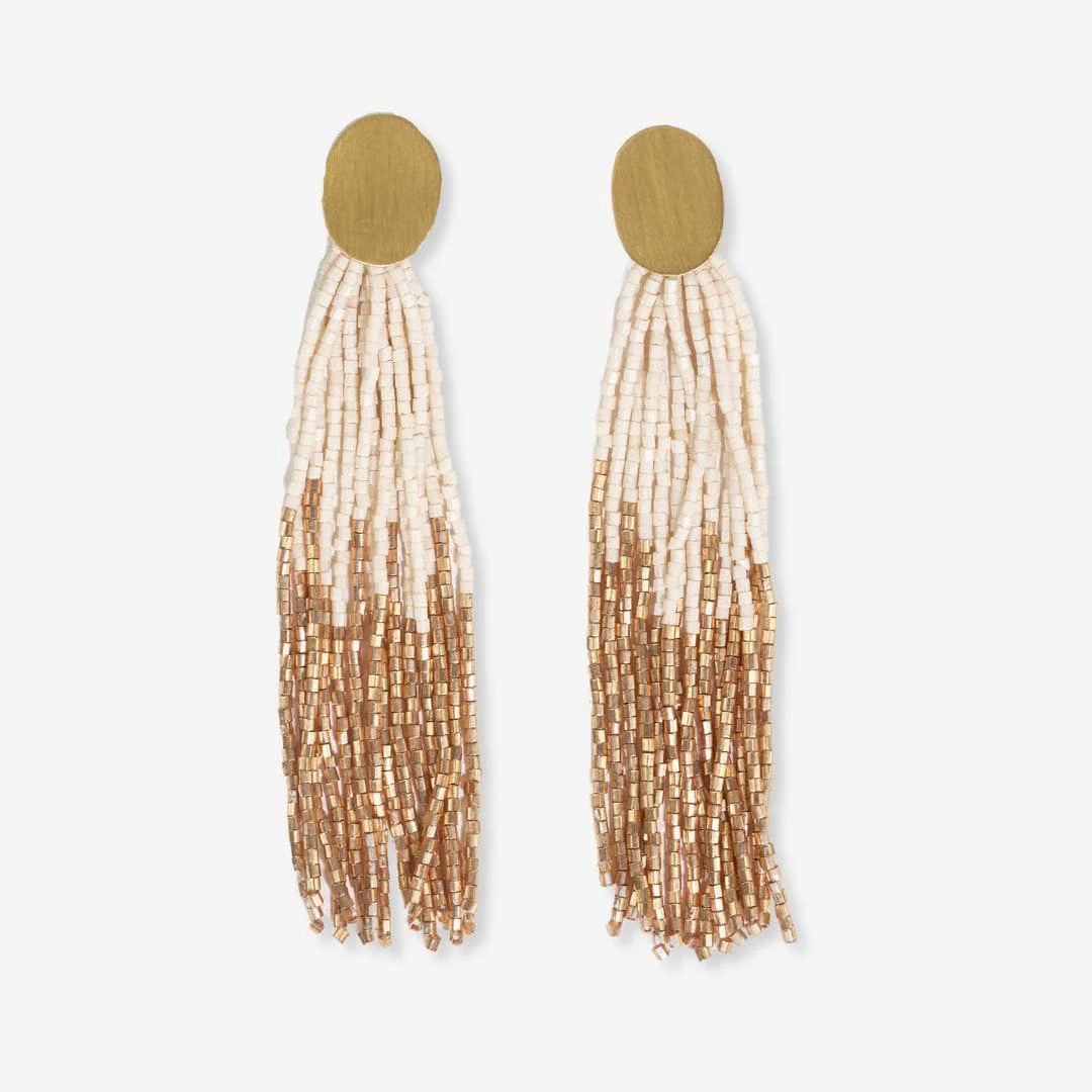 Mae Tassel Earrings | Ivory