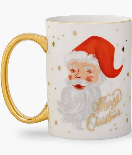 Winking Santa Claus Porcelain Mug