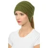 Hana - C.C Solid Color Ponytail Messy Bun Beanie