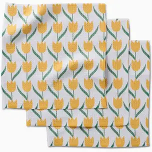 Spring Tulip Flowers Dishcloth Set