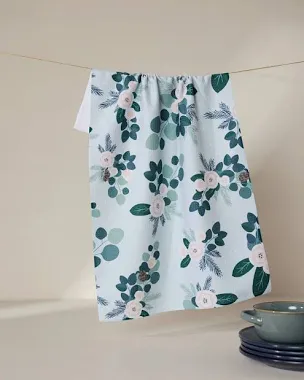 Country Winter Tea Towel