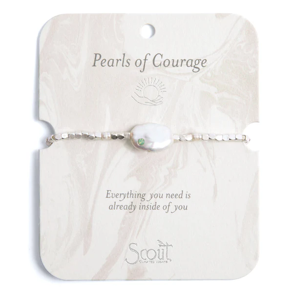Scout Curated Wears - Pearl Affirmation - Courage/Silver
