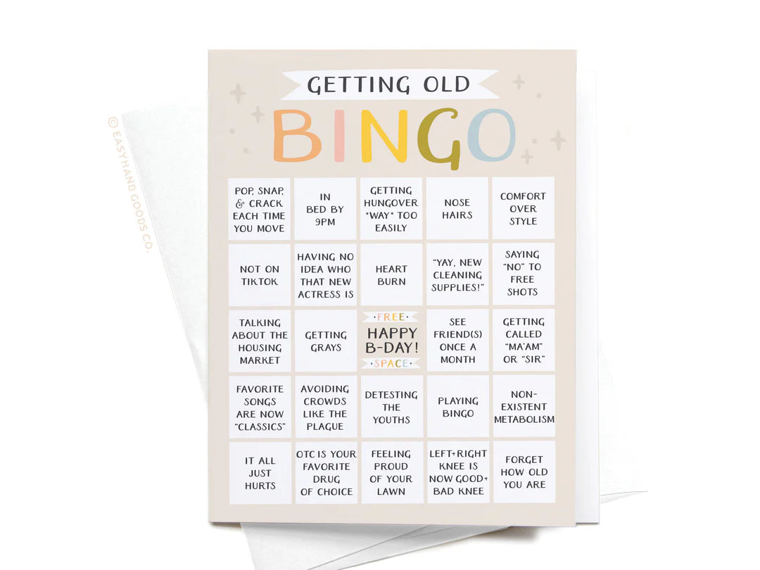 Getting Old Bingo Greeting Card