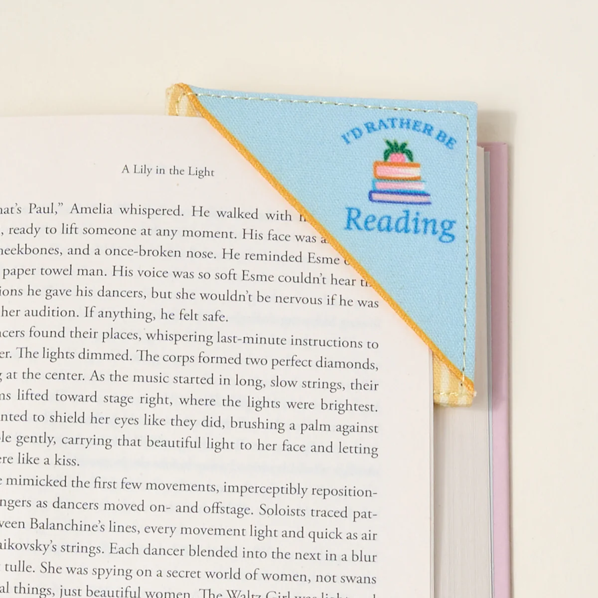 Corner Keeper Fabric Bookmark - I’d Rather be Reading