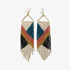 Emilie Angles Fringe Earrings Rust