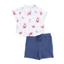 Crayon Crabs - Polo Button Up W/ Everyday Short