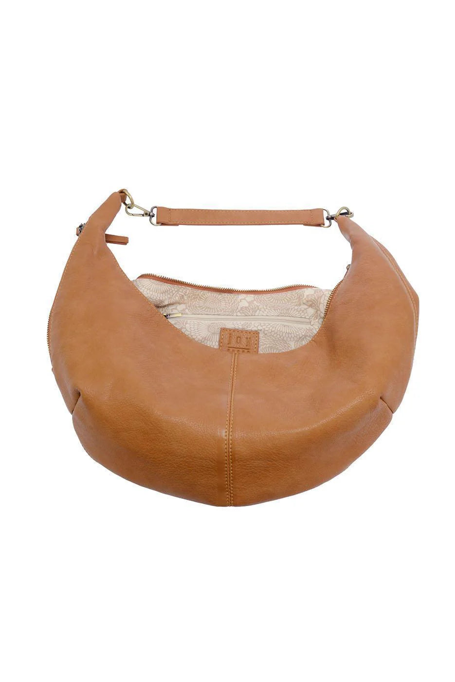 Golden Brown Rhea Slouchy Crescent Shoulder Cross