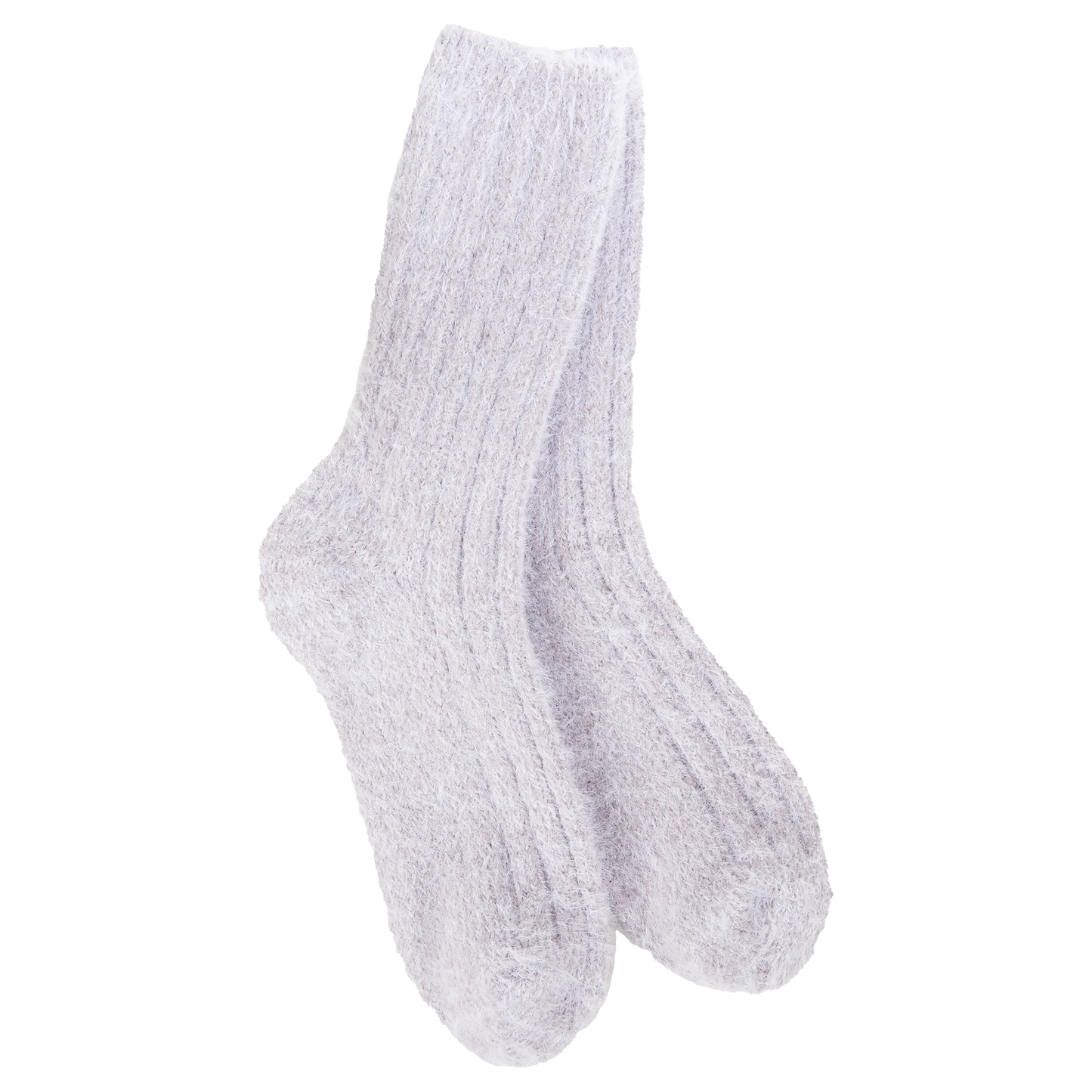 Lilac Season Feather Crew Socks