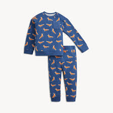 Waffle Foxes Boys Romper Two - Piece