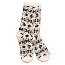 Fireside Crew Socks | Cloud Fair Isle