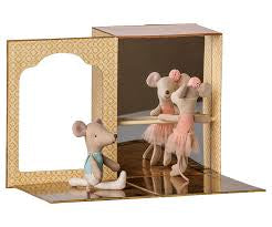 Ballet Mice in Dance Studio - Little Sister & Brother