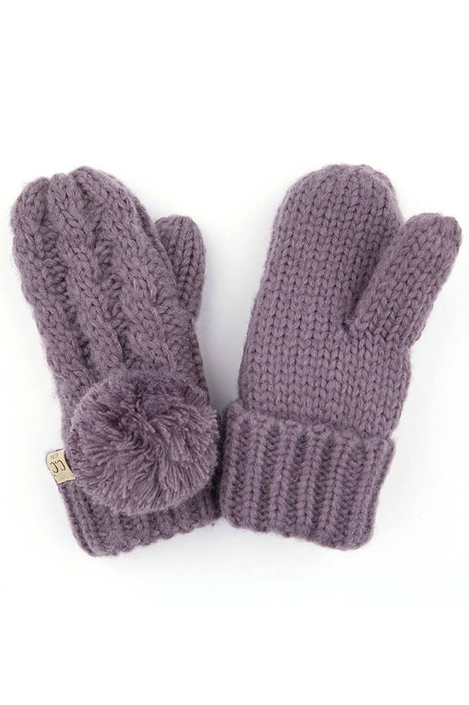C.C Kids Pom Kids Glove With Fuzzy Lining