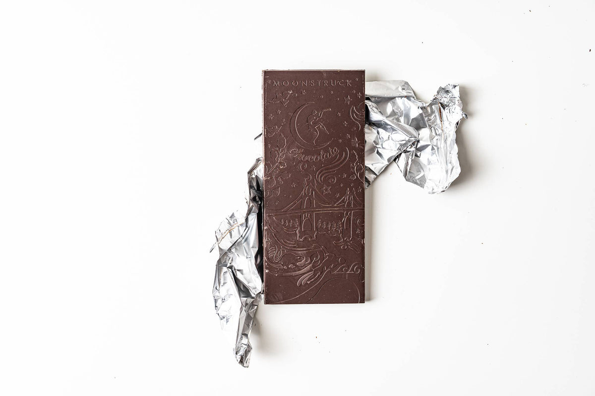Moonstruck Chocolate Co | Salty Dark Sea Salt Almond Bar