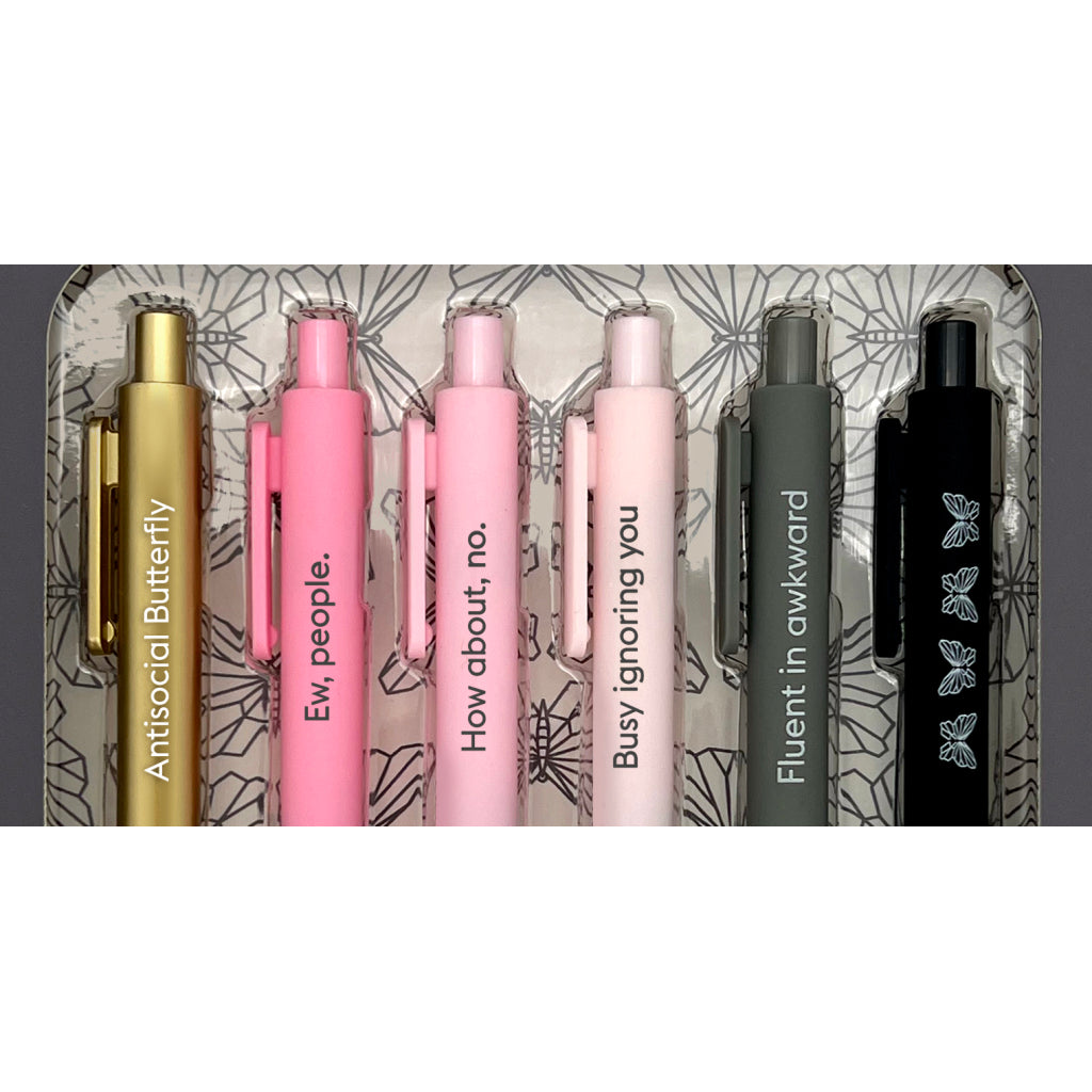 Antisocial Butterfly Pen Set