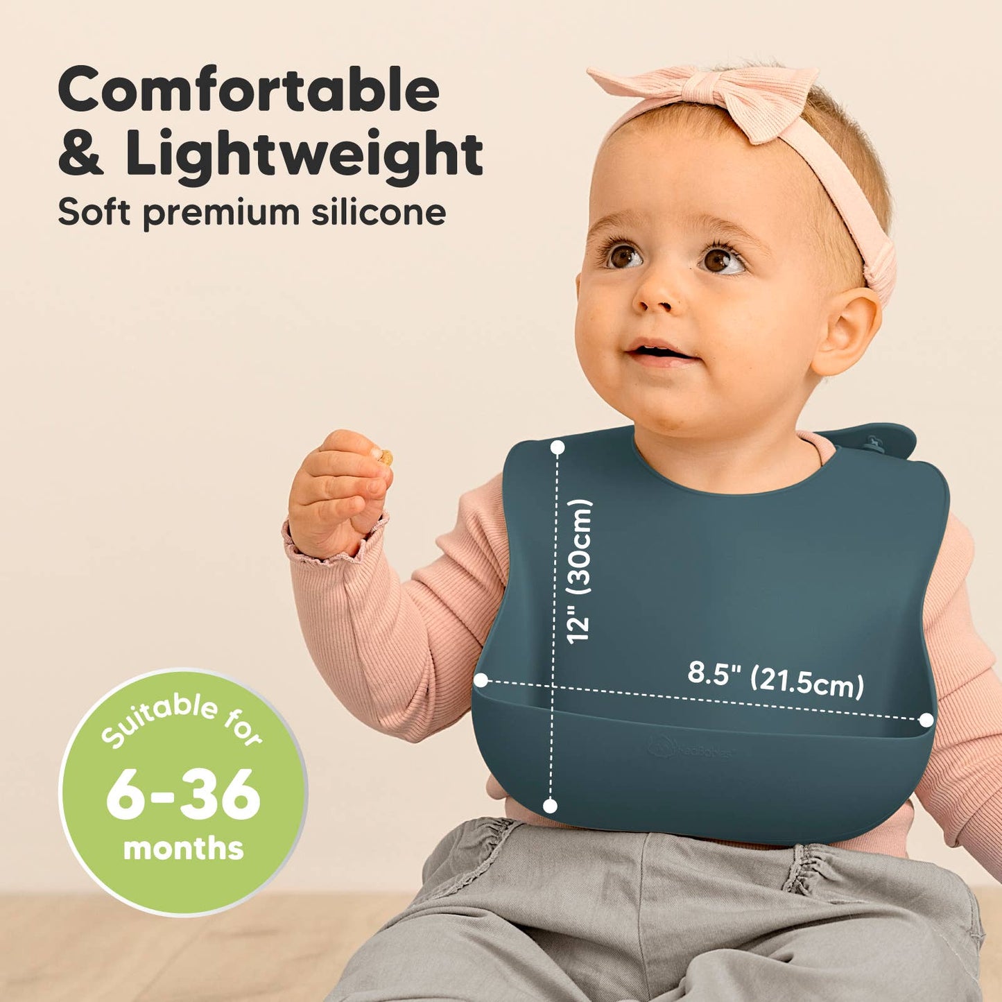 KeaBabies - Prep Silicone Bibs for Babies, Toddlers, Boys, Girls