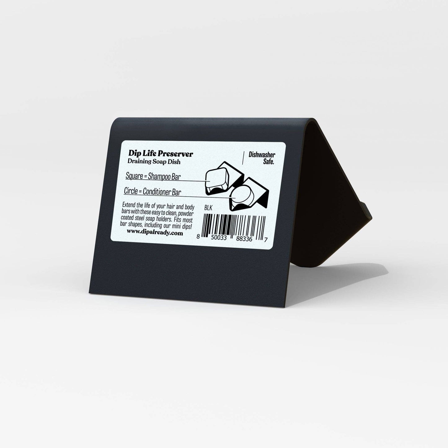 Dip - Life Preserver: Black Draining Soap Dish (single unit)