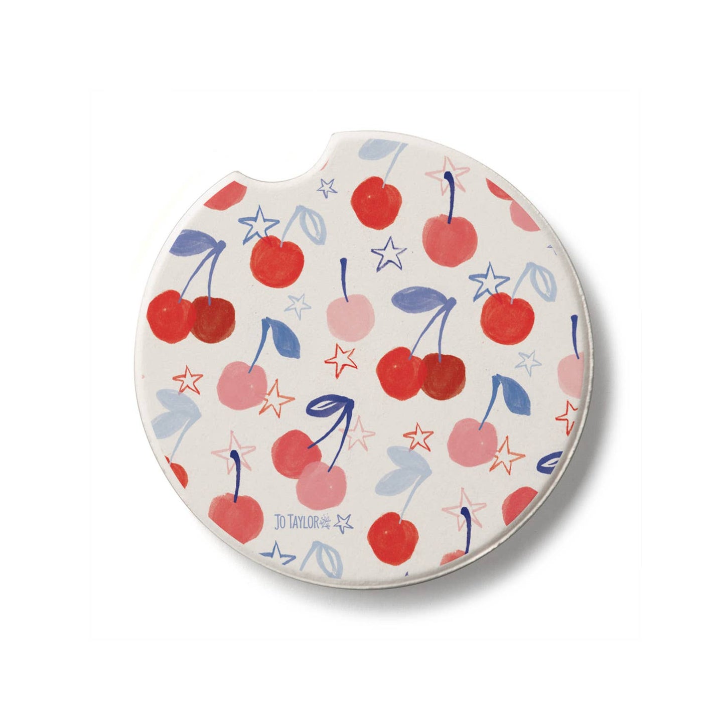 "Cherry Stars" Absorbent Stone Car Coaster 1pk
