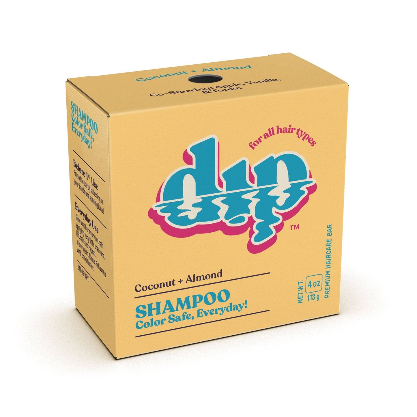 Dip - Color Safe Shampoo Bar for Every Day - Coconut & Almond: 4 oz