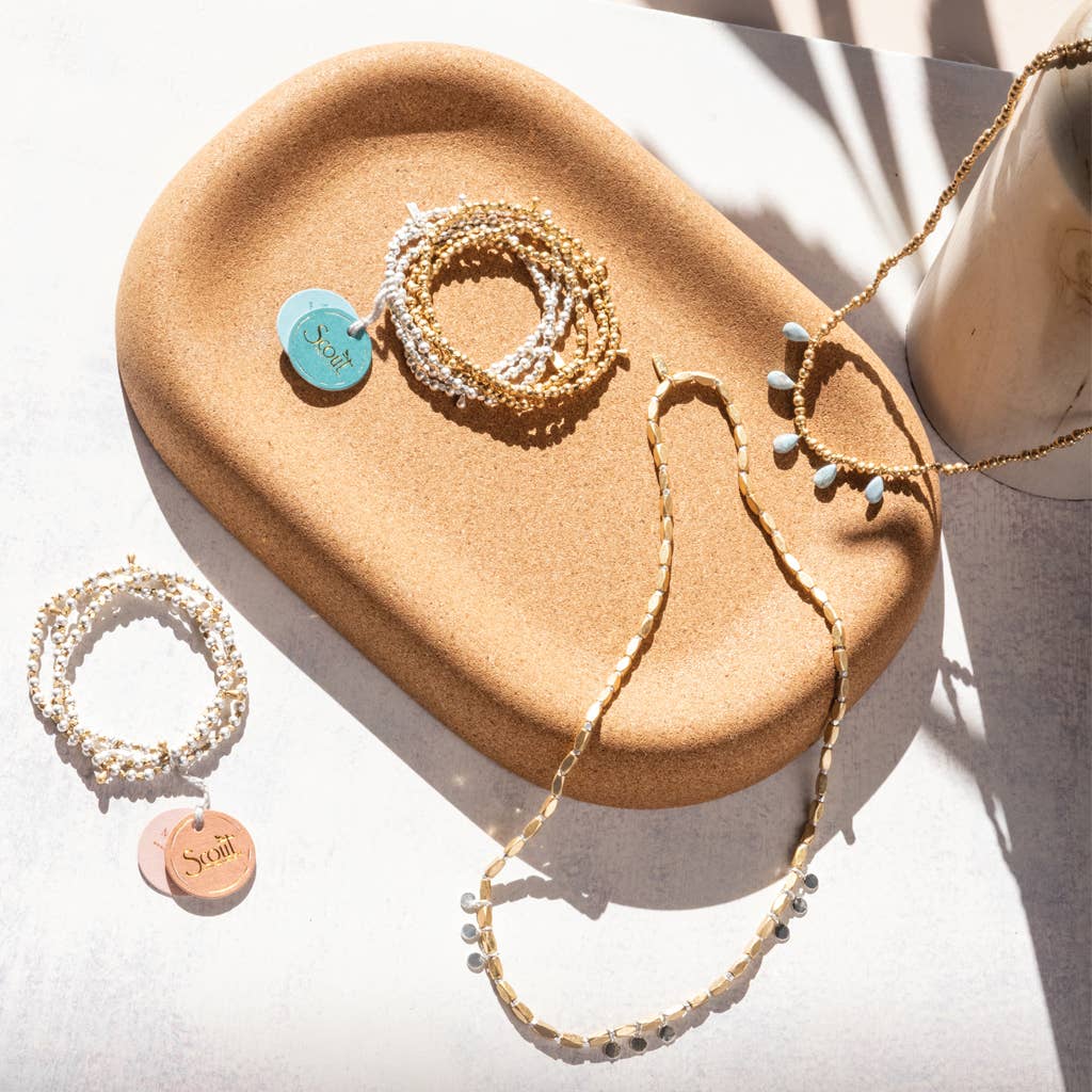Scout Curated Wears - Metal Wrap - Timeless/Rose Quartz/Gold