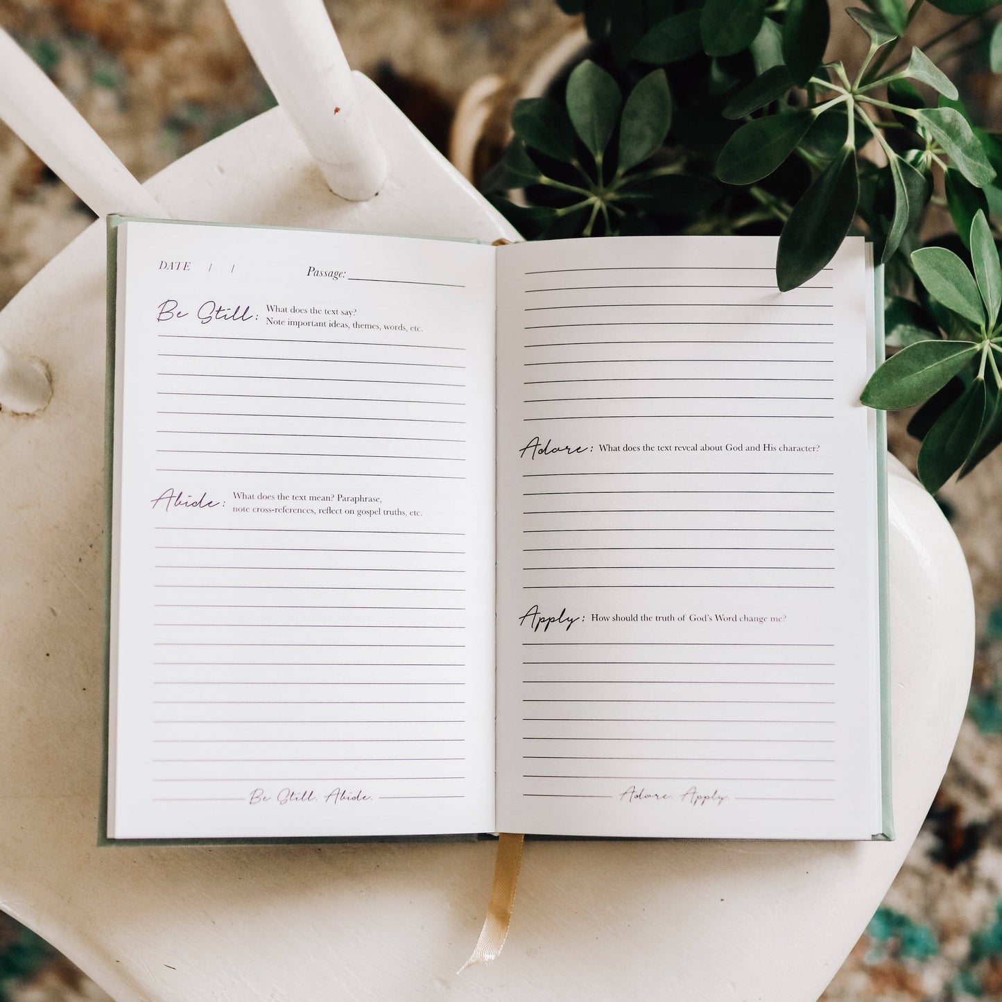 Be Still Journal w/ Gold Foil