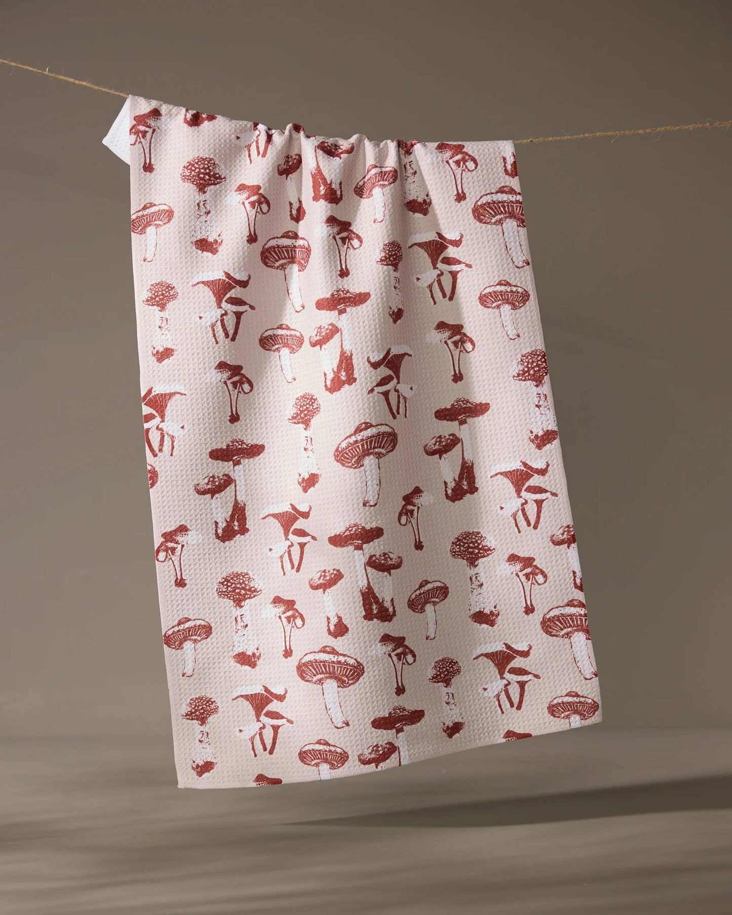 Geometry - Autumn Mushrooms Tea Towel