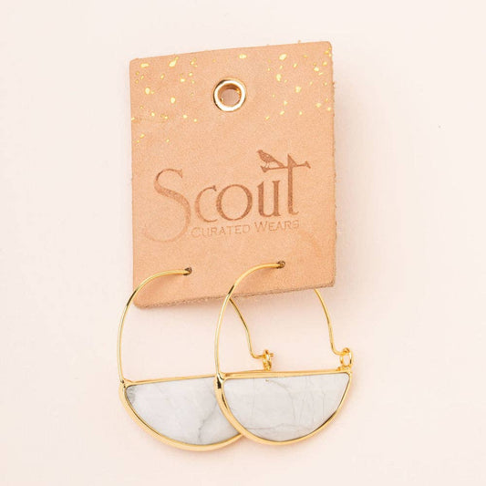 Scout Curated Wears - Stone Prism Hoop - Sunstone/Gold