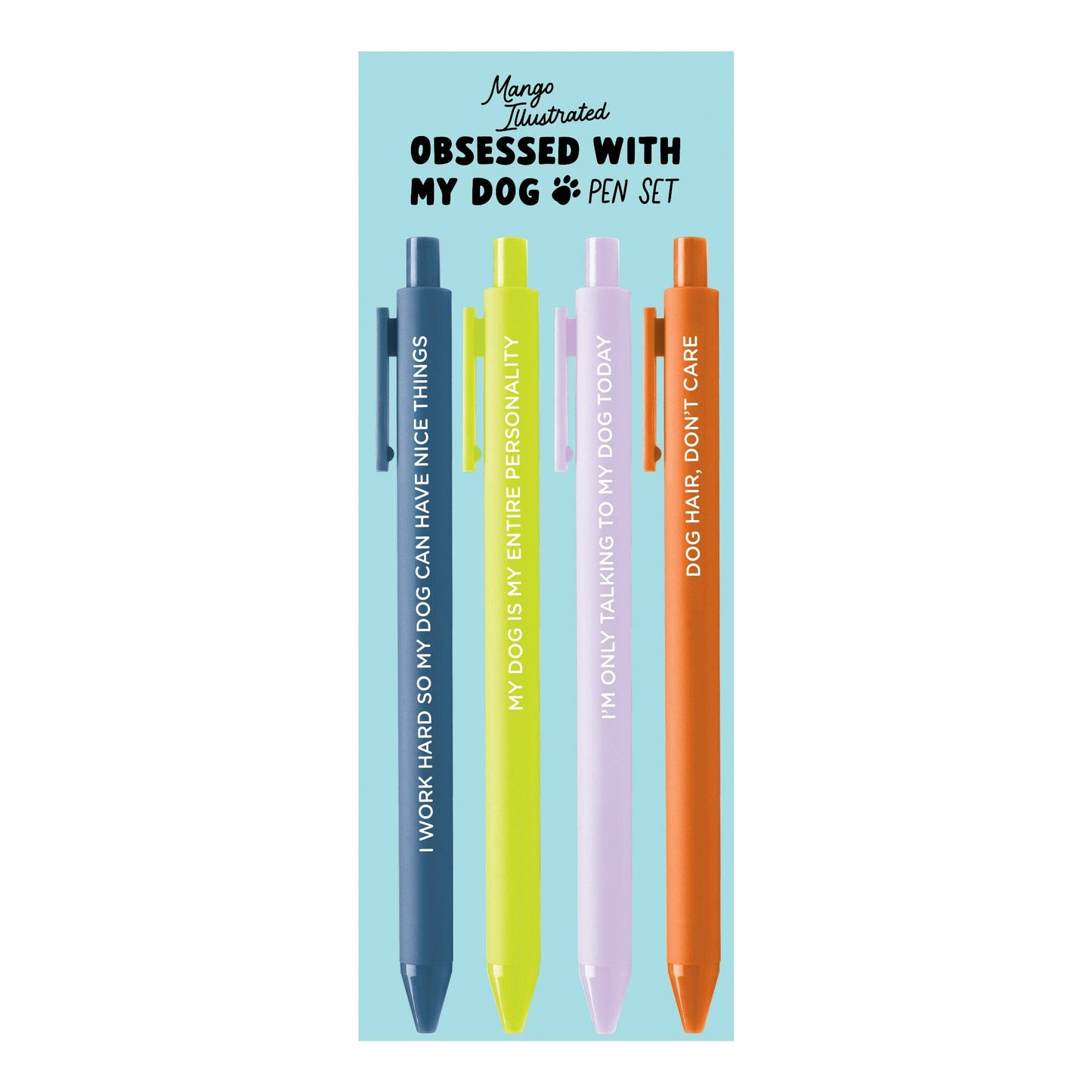 MangoIllustrated - Obsessed With My Dog pen set | Funny Pens for Dog Lovers
