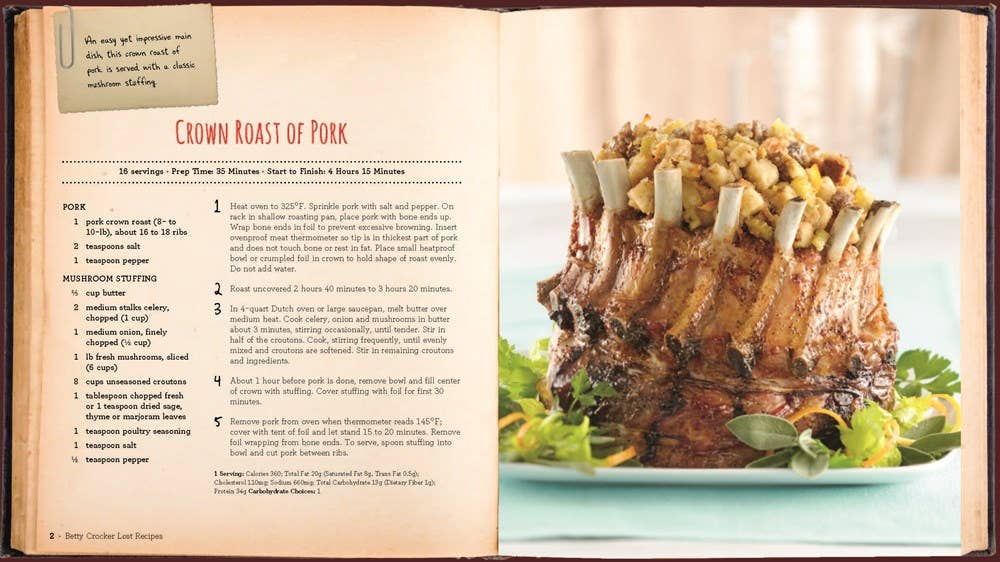 HarperCollins - Betty Crocker Lost Recipes: Betty Crocker