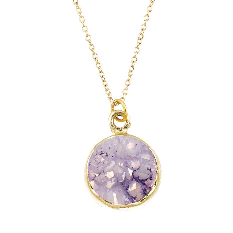 Benjamin International - 10 Mm Circle Shape Purple Stone