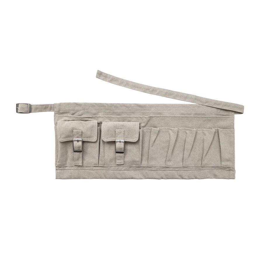Cotton Canvas Utility Half-Apron