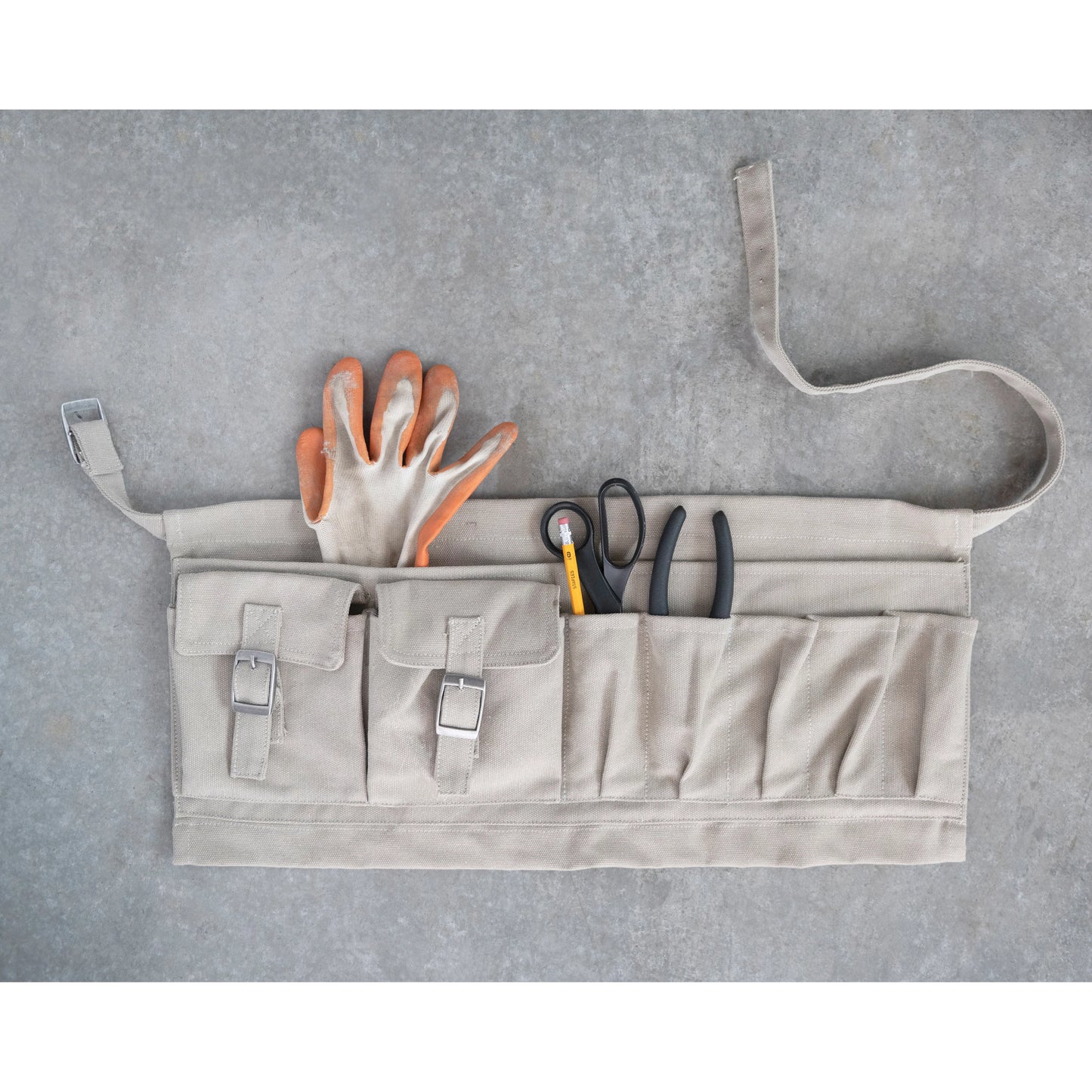 Cotton Canvas Utility Half-Apron