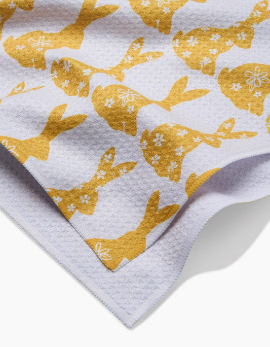 Geometry - Floral Spring Bunny Tea Towel