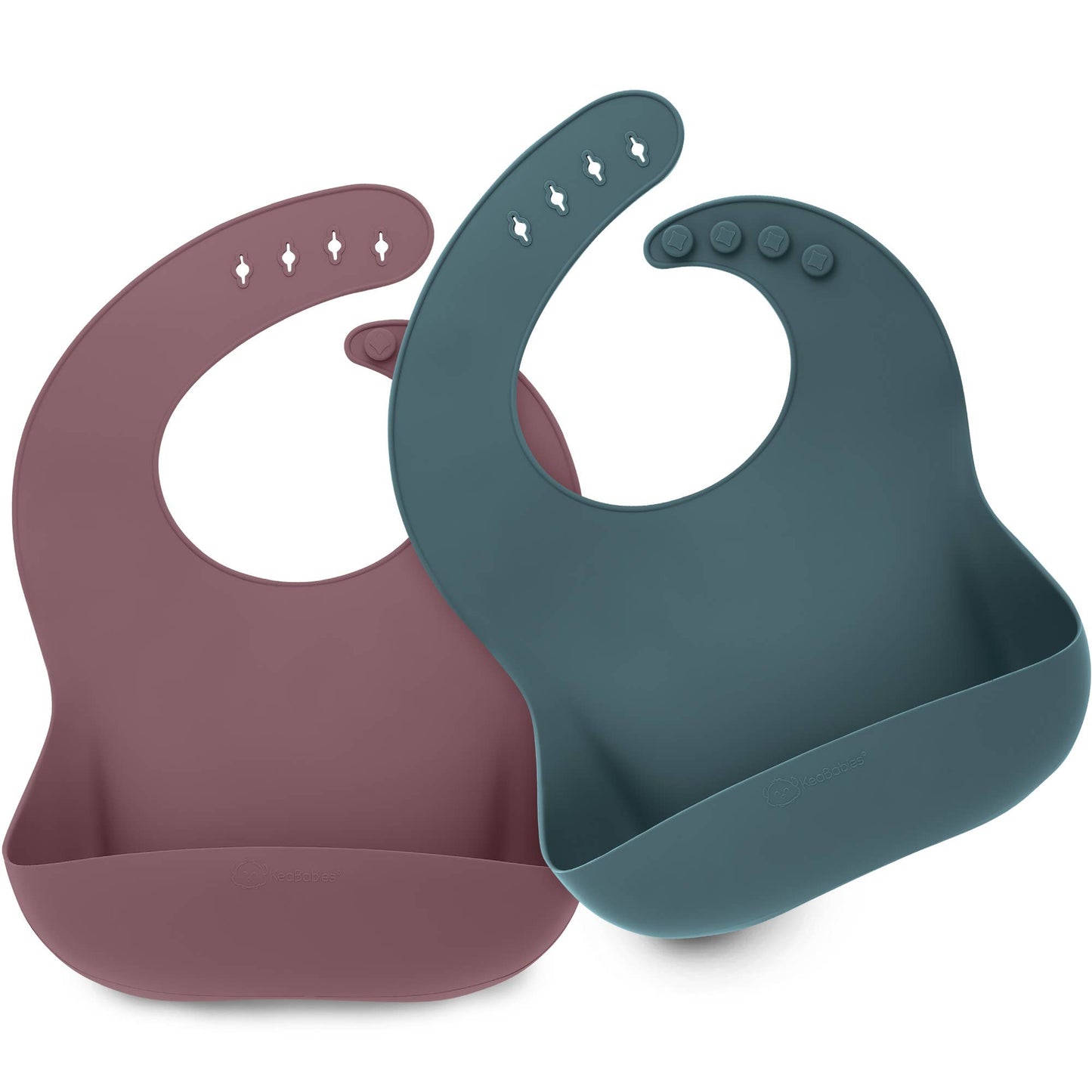 KeaBabies - Prep Silicone Bibs for Babies, Toddlers, Boys, Girls