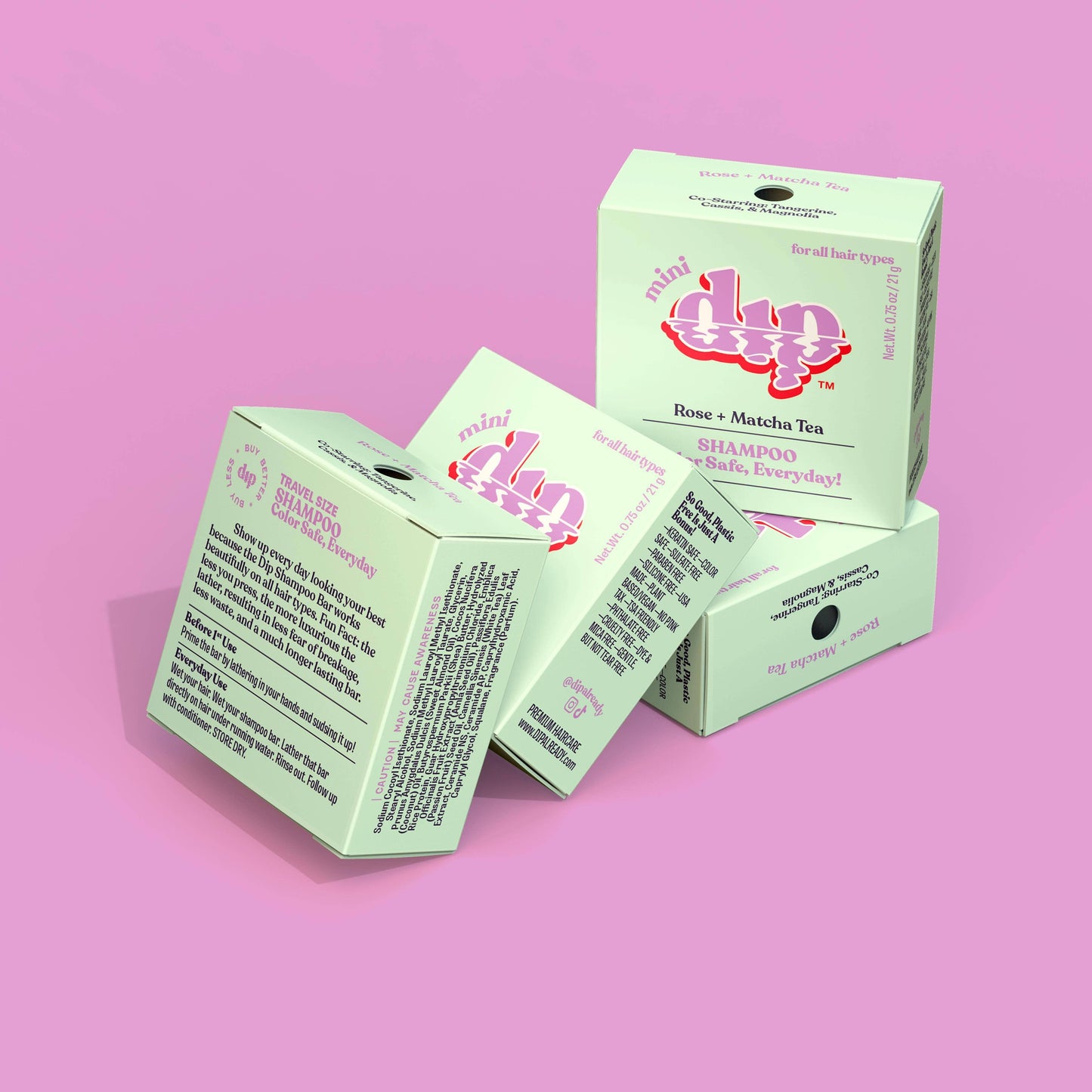 Dip - Mini Dip Color Safe Shampoo Bar for Every Day - Rose & Match
