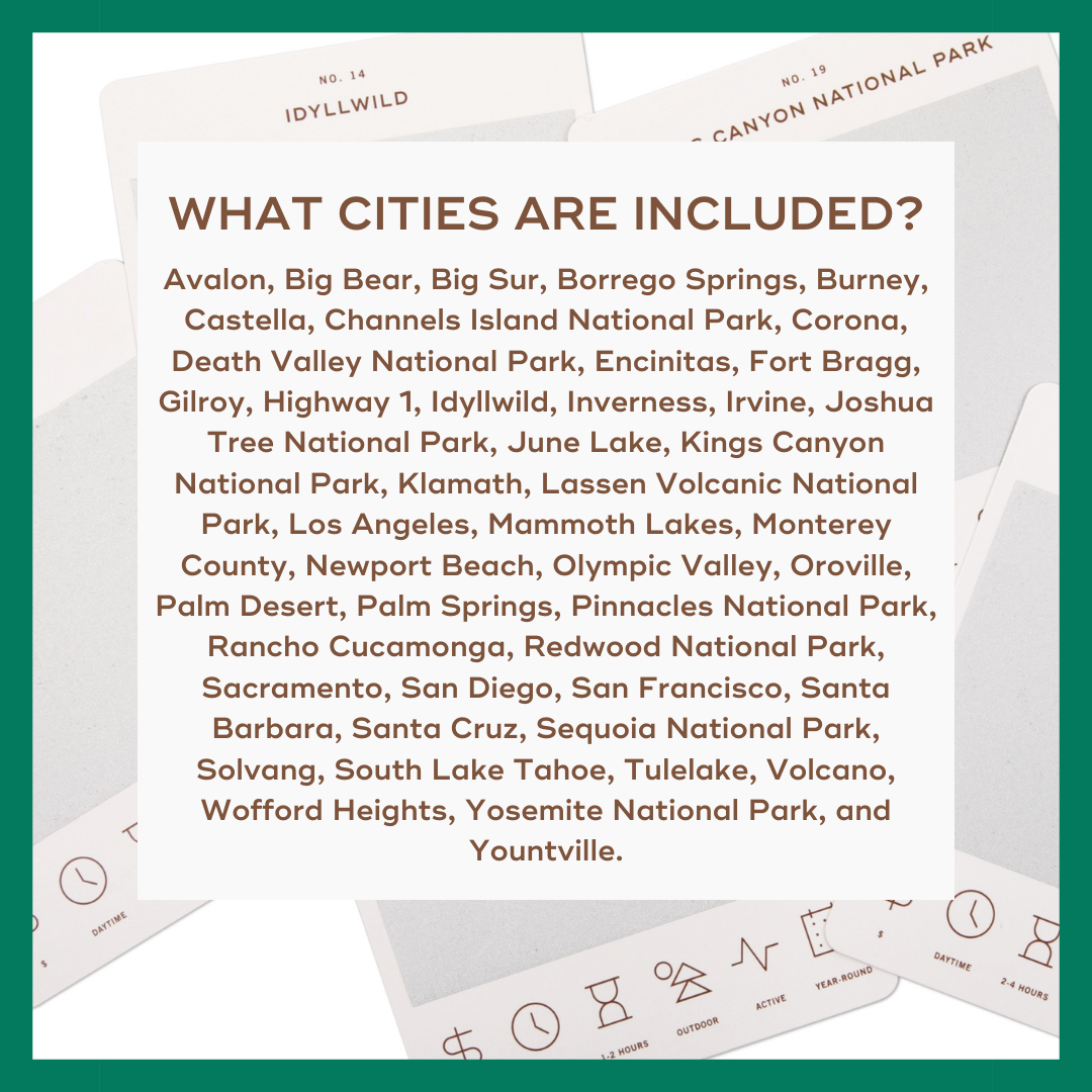 California Adventure Bucket List