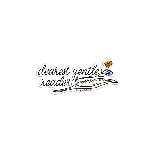 MangoIllustrated - Dearest gentle reader sticker